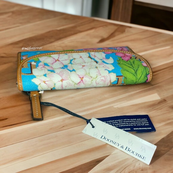 Dooney & Bourke Hydrangea Ruby Satchel + Continental Wallet  NWT - Picture 8 of 9